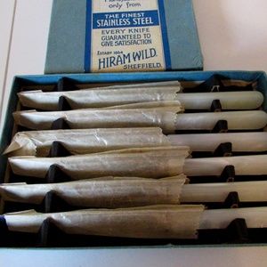 Hiram Wilde Sheffield Knife set